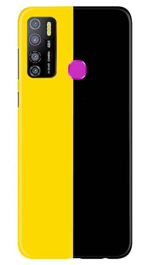 Black Yellow Pattern Mobile Back Case for Infinix Hot 9 Pro (Design - 397)