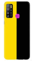 Black Yellow Pattern Mobile Back Case for Infinix Hot 9 Pro (Design - 397)