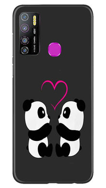 Panda Love Mobile Back Case for Infinix Hot 9 Pro (Design - 398)