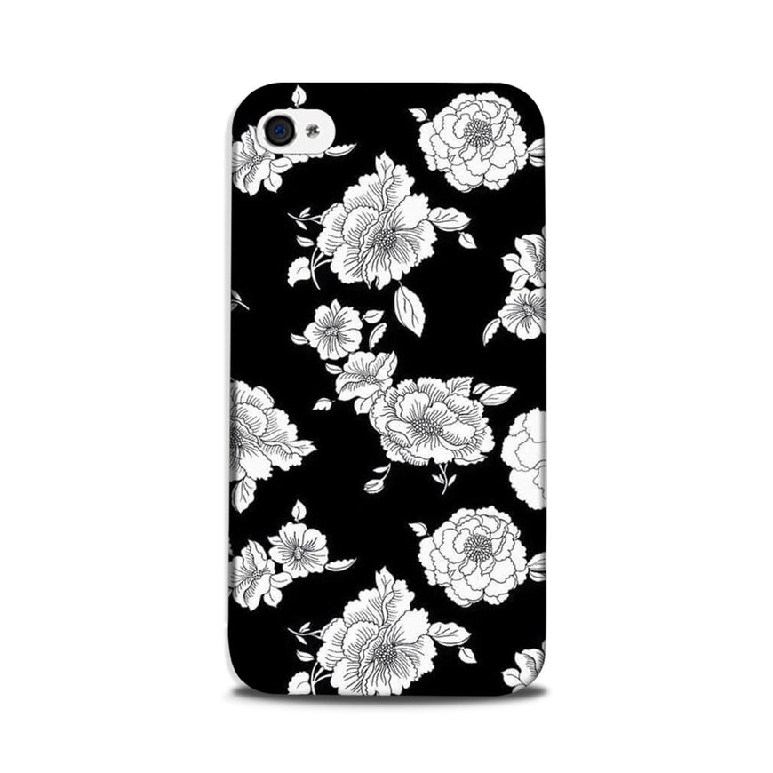 White flowers Black Background Case for iPhone 5/ 5s