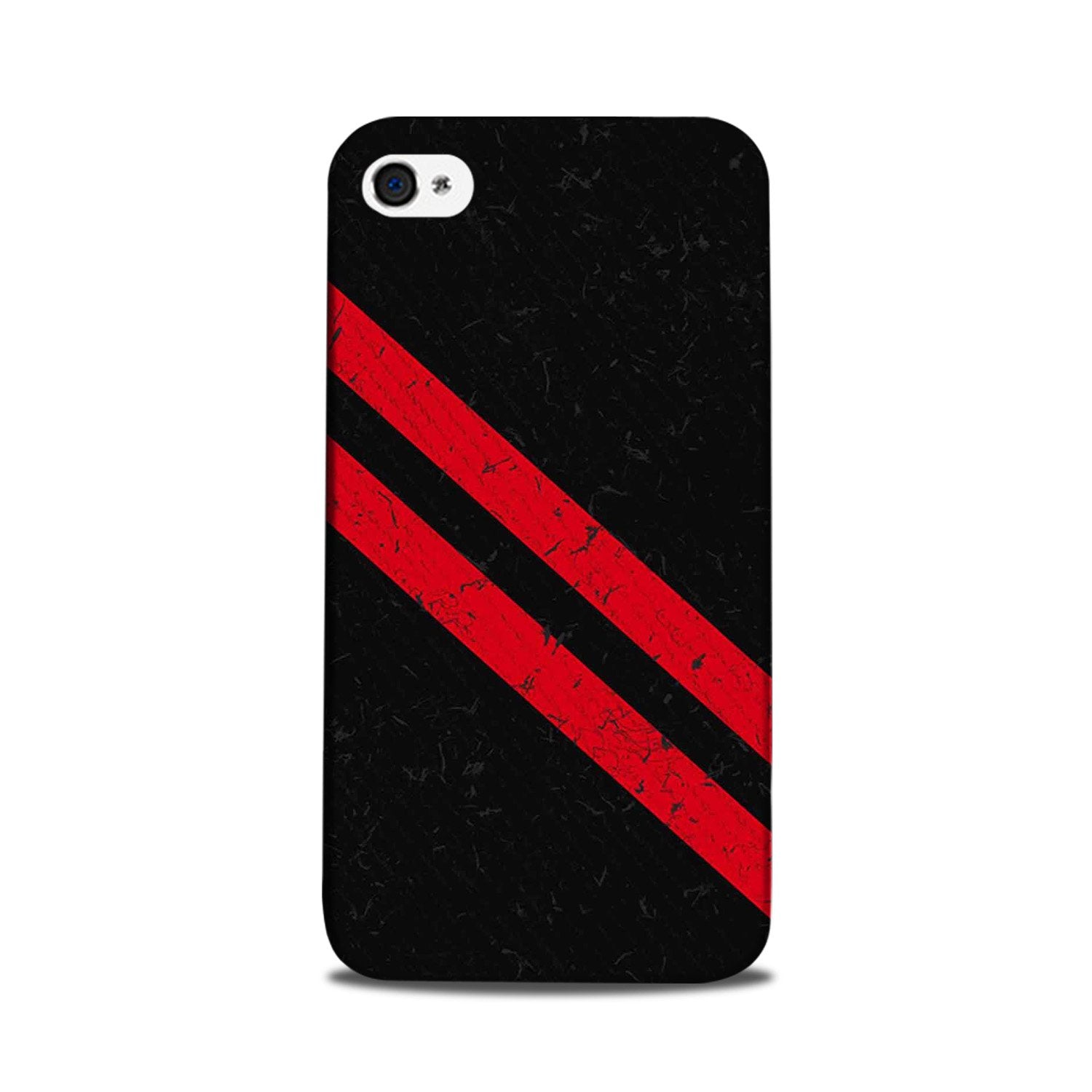 Black Red Pattern Mobile Back Case for iPhone 5/ 5s  (Design - 373)