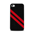 Black Red Pattern Mobile Back Case for iPhone 5/ 5s  (Design - 373)