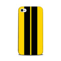 Black Yellow Pattern Mobile Back Case for iPhone 5/ 5s  (Design - 377)