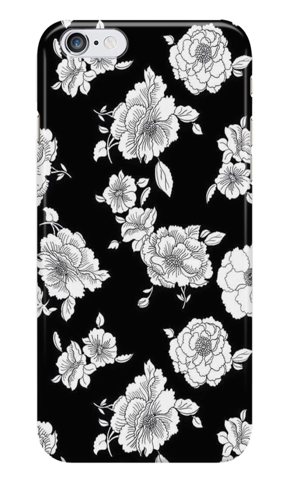 White flowers Black Background Case for iPhone 6/ 6s