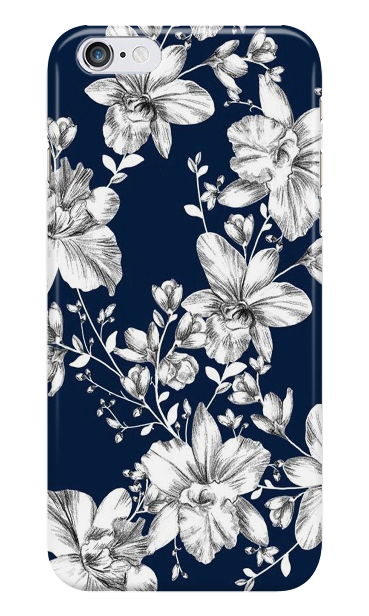 White flowers Blue Background Case for iPhone 6 Plus/ 6s Plus