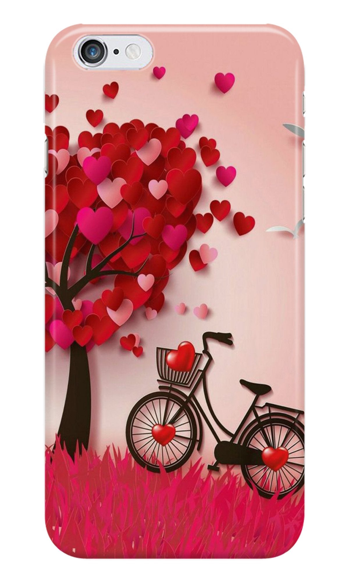 Red Heart Cycle Case for Iphone 6/6S (Design No. 222)