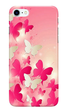 White Pick Butterflies Case for iPhone 7