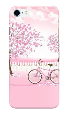 Pink Flowers Cycle Case for iPhone 7(Design - 102)