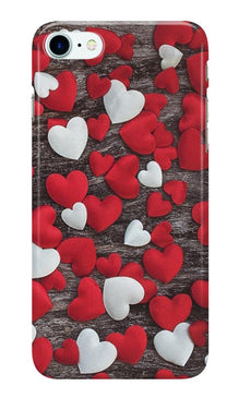 Red White Hearts Case for iPhone 7  (Design - 105)