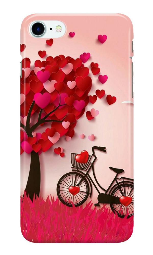 Red Heart Cycle Case for Iphone 7 (Design No. 222)
