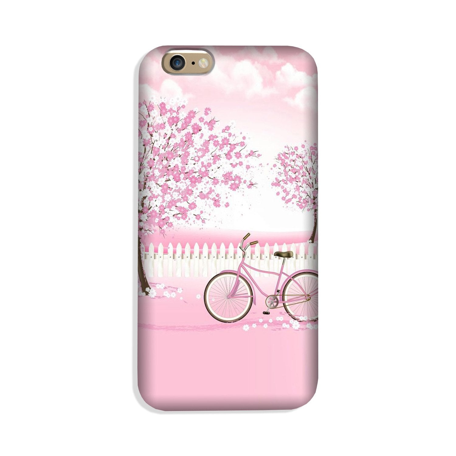 Pink Flowers Cycle Case for iPhone 8  (Design - 102)