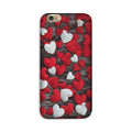 Red White Hearts Case for iPhone 8  (Design - 105)