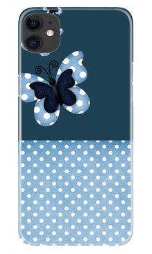 White dots Butterfly Mobile Back Case for iPhone 11 (Design - 31)