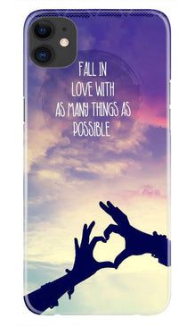 Fall in love Mobile Back Case for iPhone 11 (Design - 50)