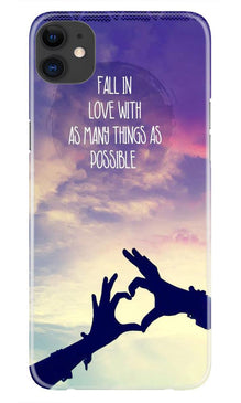 Fall in love Mobile Back Case for iPhone 11 (Design - 50)