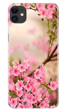 Pink flowers Mobile Back Case for iPhone 11 (Design - 69)
