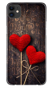 Red Hearts Mobile Back Case for iPhone 11 (Design - 80)