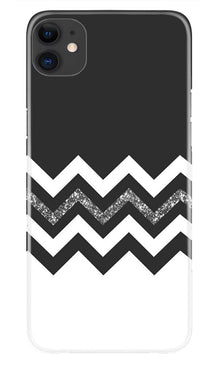 Black white Pattern2Mobile Back Case for iPhone 11 (Design - 83)