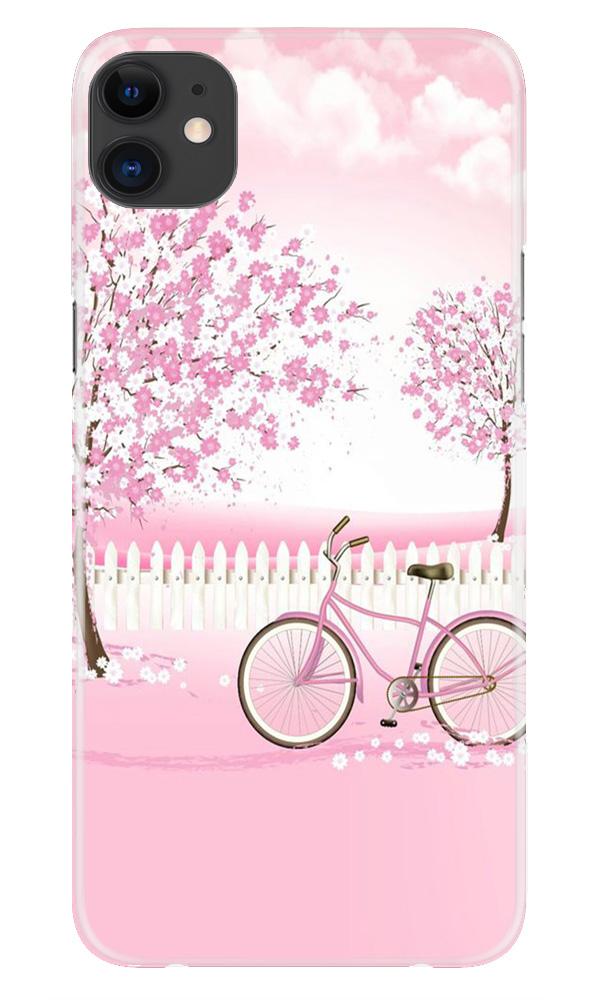 Pink Flowers Cycle Case for iPhone 11(Design - 102)