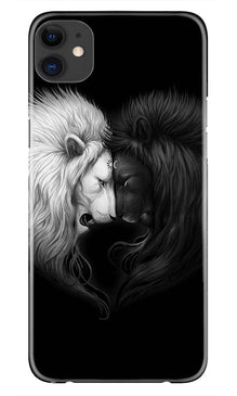 Dark White Lion Mobile Back Case for iPhone 11  (Design - 140)