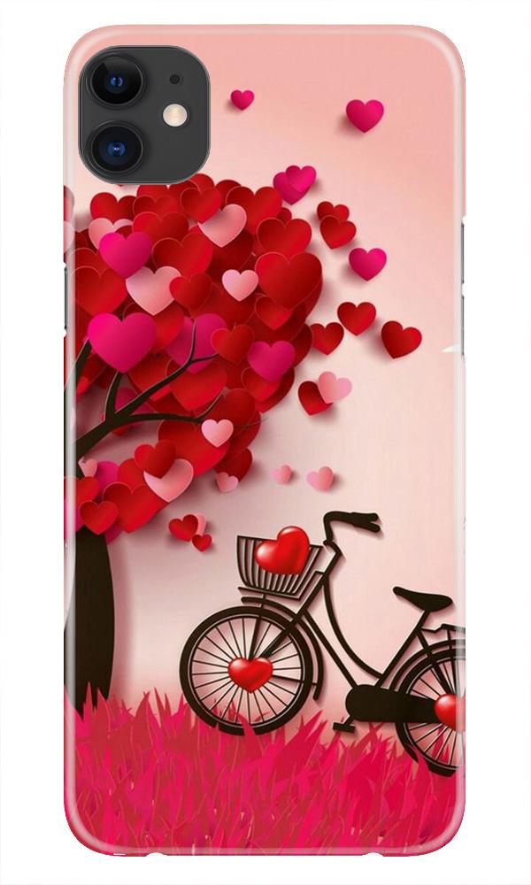 Red Heart Cycle Case for iPhone 11 (Design No. 222)
