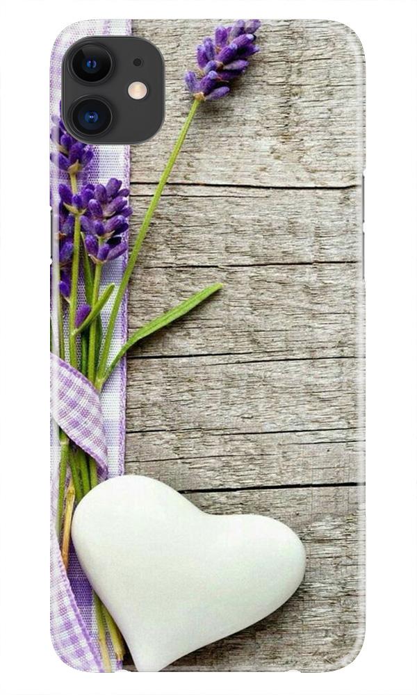 White Heart Case for iPhone 11 (Design No. 298)