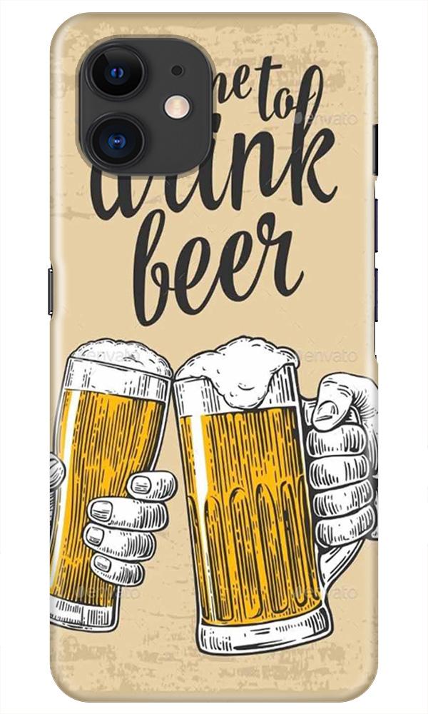 Drink Beer Mobile Back Case for iPhone 11(Design - 328)