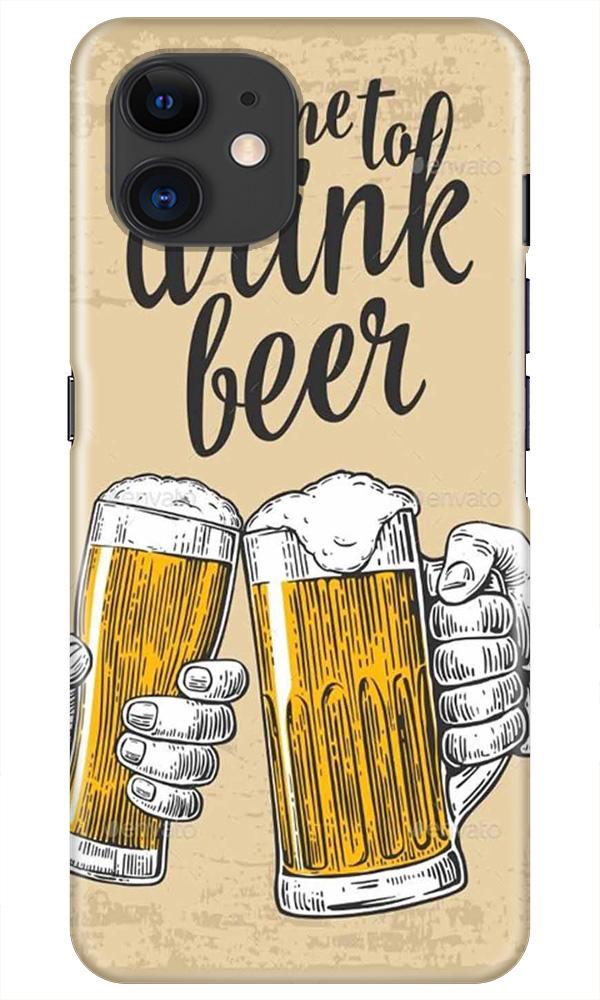Drink Beer Mobile Back Case for iPhone 11 Pro  (Design - 328)