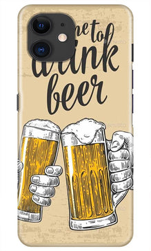 Drink Beer Mobile Back Case for iPhone 11  (Design - 328)