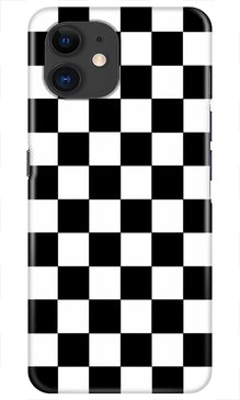 Black White Boxes Mobile Back Case for iPhone 11  (Design - 372)