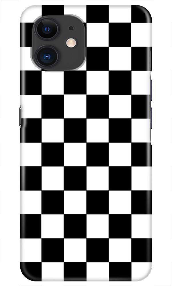 Black White Boxes Mobile Back Case for iPhone 11  (Design - 372)
