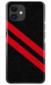 Black Red Pattern Mobile Back Case for iPhone 11 Pro  (Design - 373)
