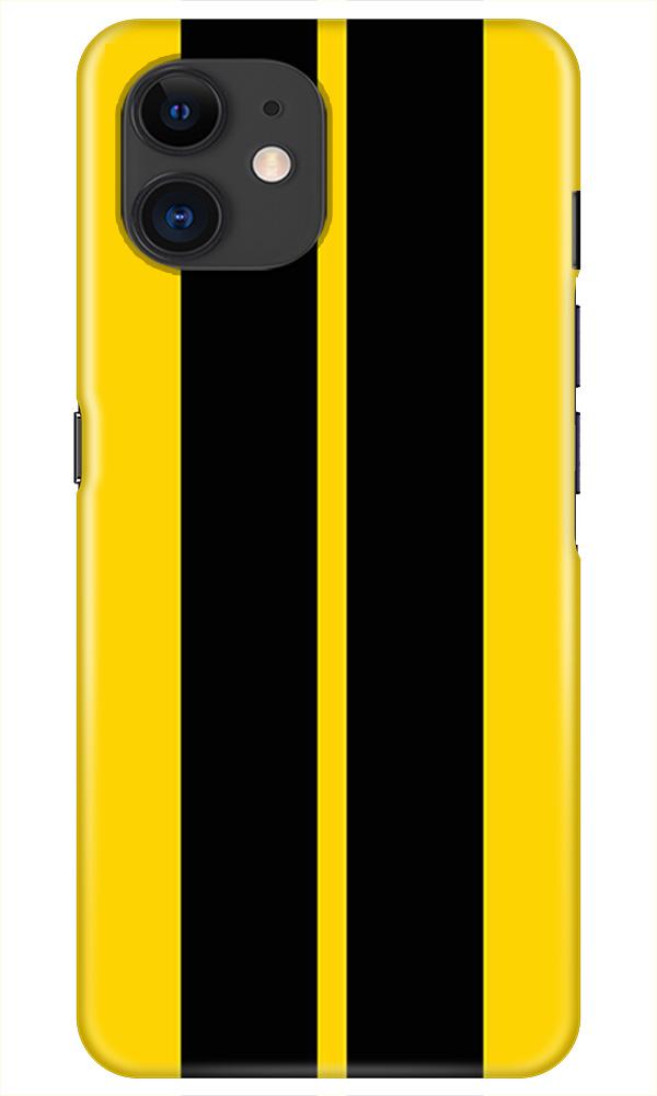Black Yellow Pattern Mobile Back Case for iPhone 11(Design - 377)