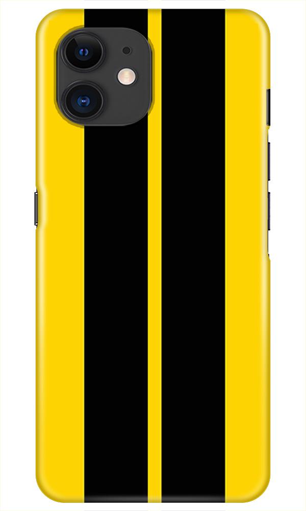 Black Yellow Pattern Mobile Back Case for iPhone 11 Pro  (Design - 377)