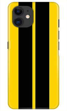 Black Yellow Pattern Mobile Back Case for iPhone 11  (Design - 377)