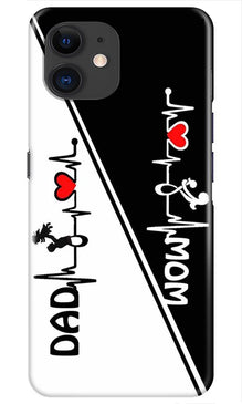 Love Mom Dad Mobile Back Case for iPhone 11  (Design - 385)
