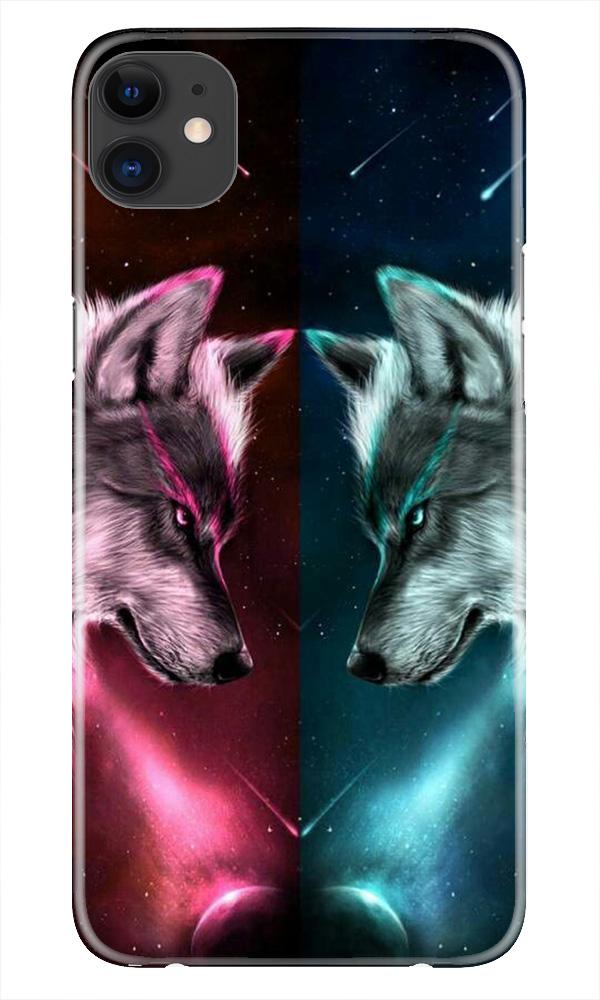 Wolf fight Case for iPhone 11 Pro Max logo cut (Design No. 221)