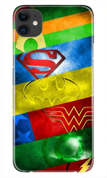 Superheros Logo Mobile Back Case for iPhone 11 Pro Max logo cut (Design - 251)