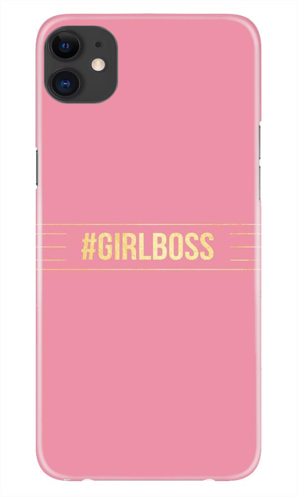 Girl Boss Pink Case for iPhone 11 Pro Max logo cut (Design No. 263)