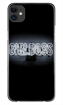 Girl Boss Black Mobile Back Case for iPhone 11 Pro Max logo cut (Design - 268)