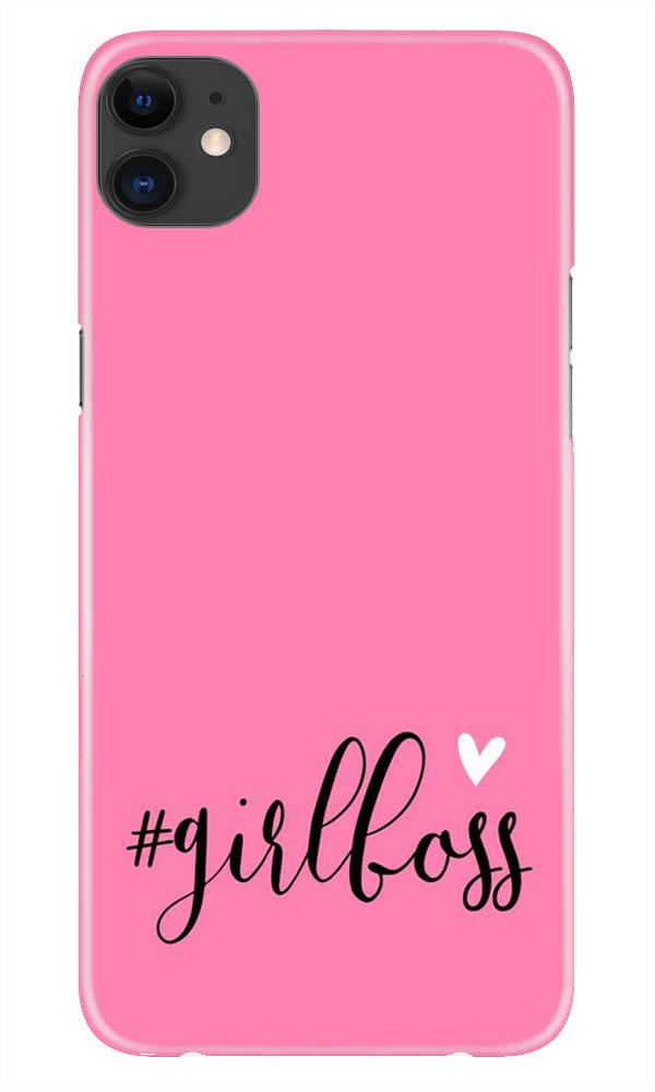Girl Boss Pink Case for iPhone 11 Pro Max logo cut (Design No. 269)