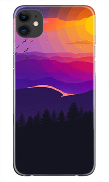 Sun Set Mobile Back Case for iPhone 11 Pro Max logo cut (Design - 279)