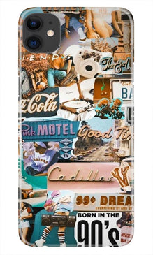 Vintage Design Mobile Back Case for iPhone 11 Pro Max logo cut (Design - 284)