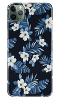 White flowers Blue Background2 Case for iPhone 11 Pro