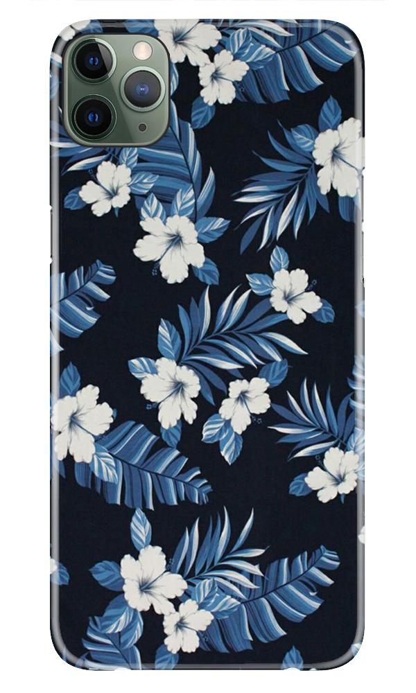 White flowers Blue Background2 Case for iPhone 11 Pro