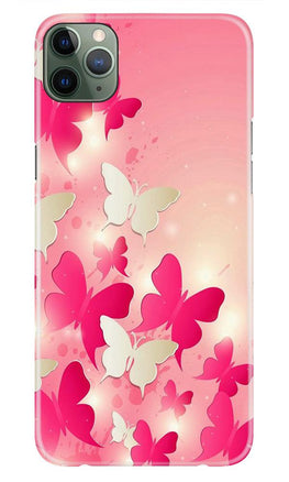 White Pick Butterflies Case for iPhone 11 Pro