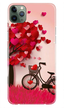 Red Heart Cycle Mobile Back Case for iPhone 11 Pro (Design - 222)