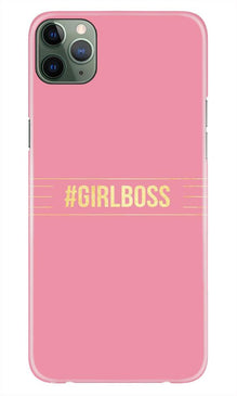 Girl Boss Pink Mobile Back Case for iPhone 11 Pro (Design - 263)