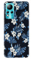 White flowers Blue Background2 Case for Infinix Note 11