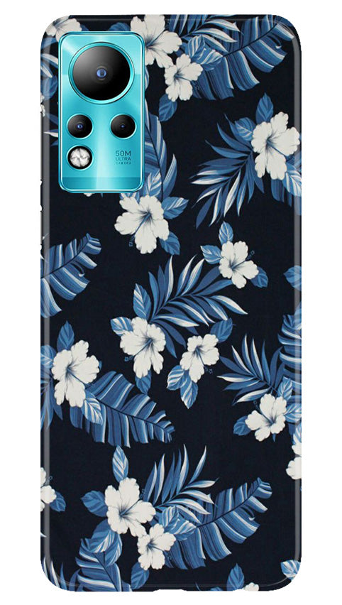 White flowers Blue Background2 Case for Infinix Note 11